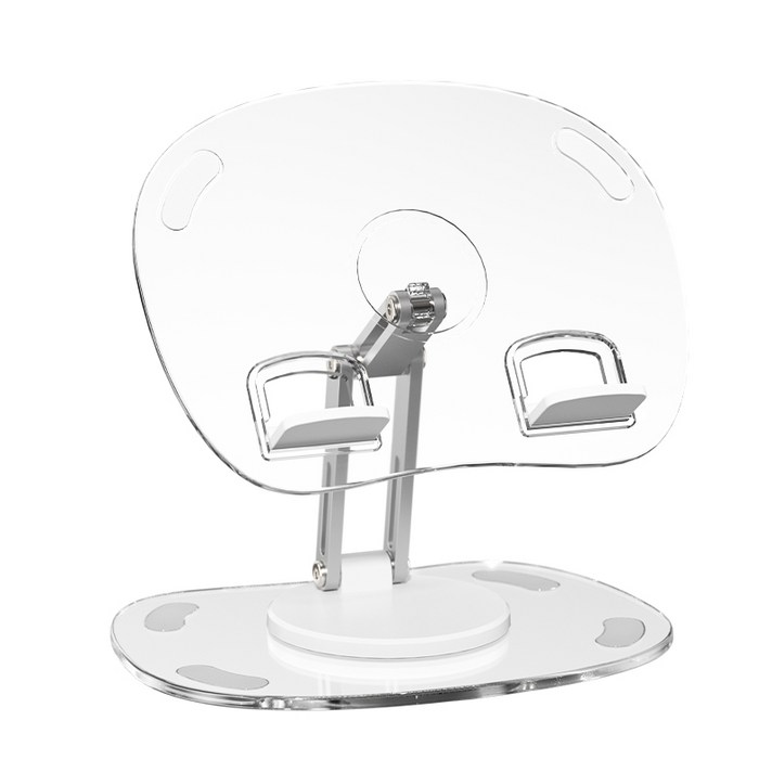 미가 회전핸드폰거치대 태블릿 PC받침대 접이식, 화이트