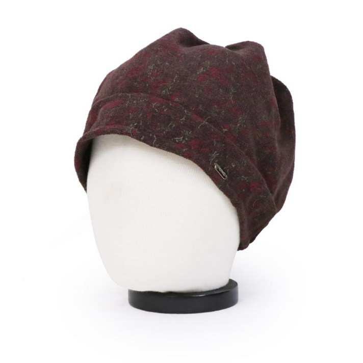 베이직엠 여성 겨울모자 반다나 두건 비니 장미 가든