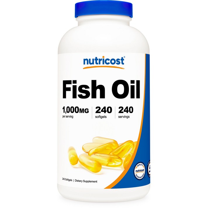 뉴트리코스트 피쉬 오일 240 소프트젤 1병 1서빙 1 000mg 240회분 Fish Oil Softgel [240 SFG]