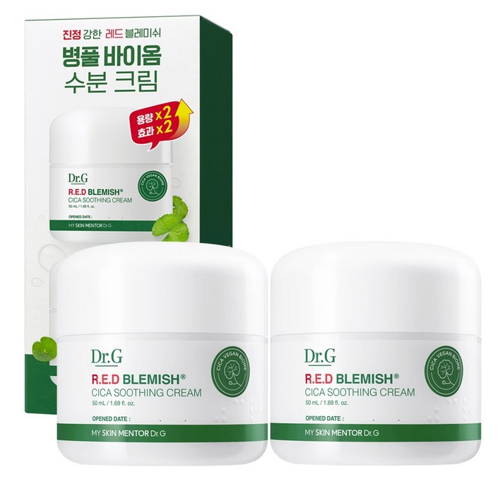 닥터지 레드 블레미쉬 시카 수딩 크림 듀오, 50ml, 2개