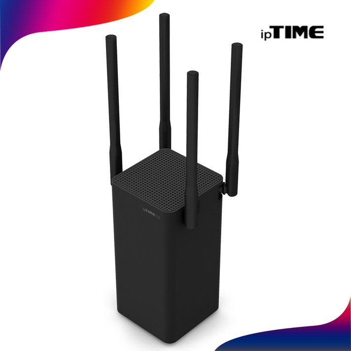 ipTIME AX2004M 유무선 공유기 Wi-Fi6 11ax 5G 듀얼밴드 안테나 4개 SD, 블랙