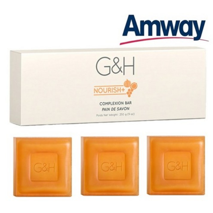 암웨이 G&H 너리쉬+ 컴플렉션바 비누 3p, 250g, 2개