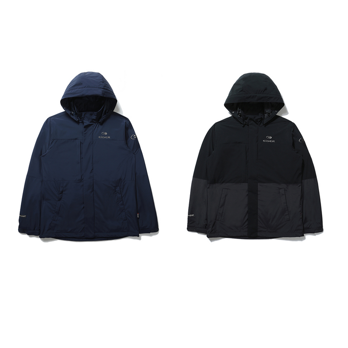 아이더 상하단 배색 및 솔리드형으로 심플한 디자인의 VELA (벨라) 남녀공용 2L 디펜더 방풍 자켓 DMU20105