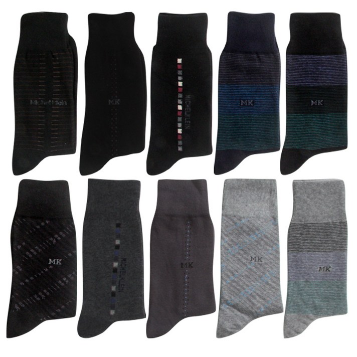 이레동산 면 100% 남성정장양말 당당하고 매칭이 잘 되는 젊은 비지니스 장목_10족