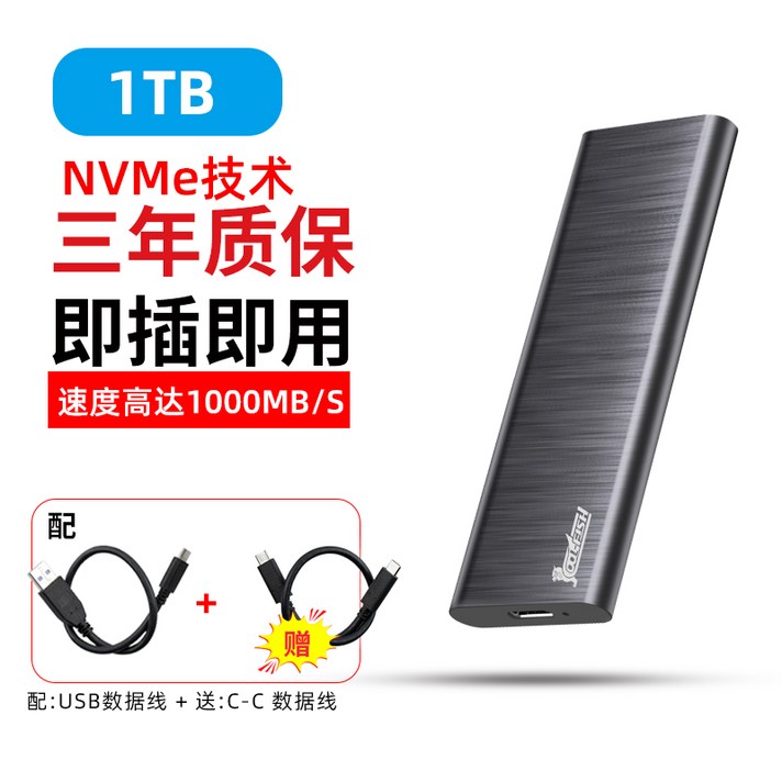 ZhanX 외장하드고속저장 HarddiskNo.20, 정부측, 3_【 1TB 】 NVMe 고속 판 애플 더 블 시스템