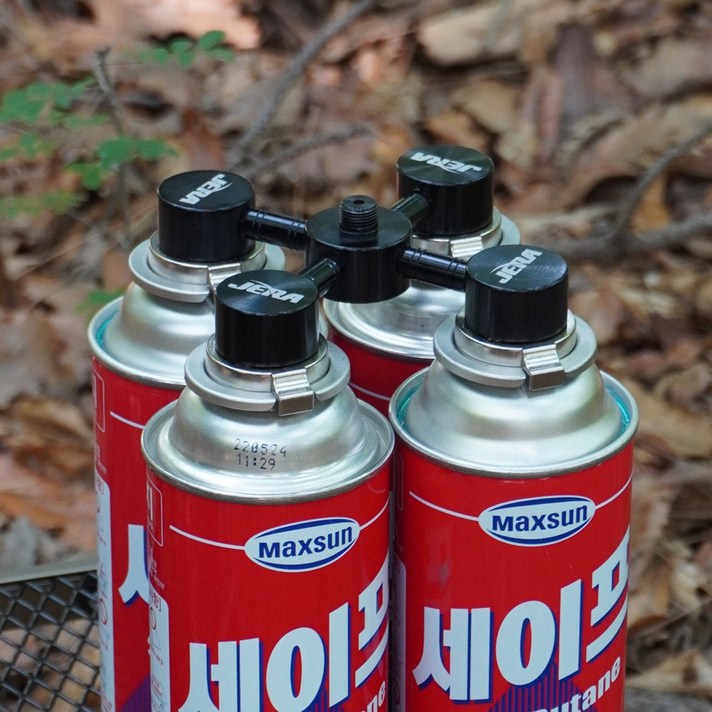 강염버너 끝판왕 제라 킹스토브 500K 캠핑버너 그리들버너 강염버너, 제라 부탄 4구 아답타