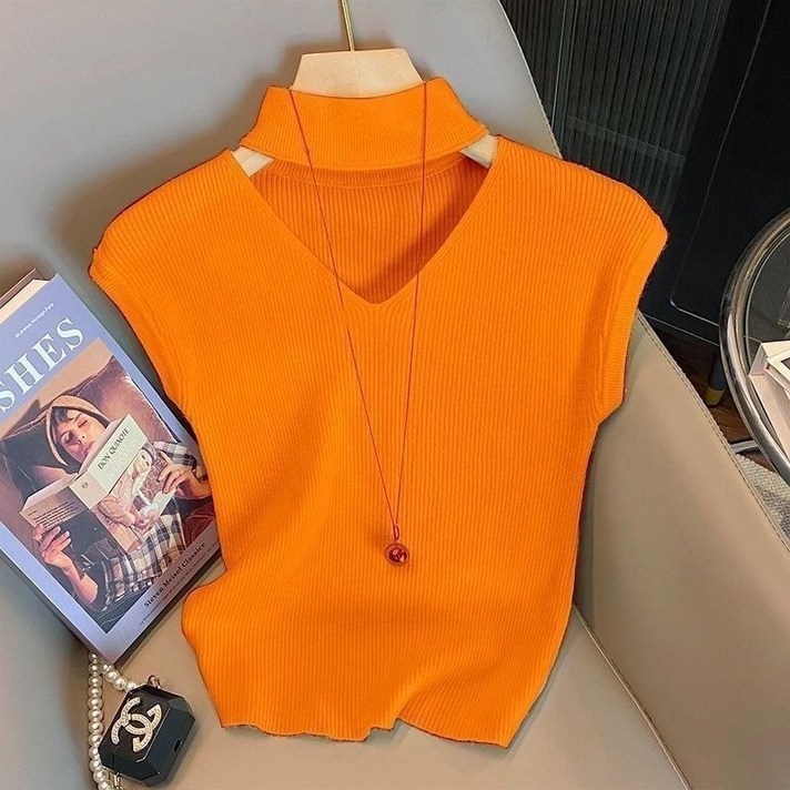 보그핏 로드스민소매  데일리앤 여성 여름 반팔 민소매 티셔츠