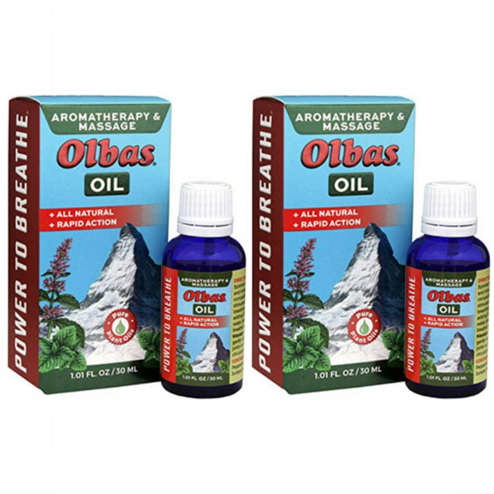 올바스 아로마테라피 인헤일런트 앤 마사지 오일, 10ml, 2개