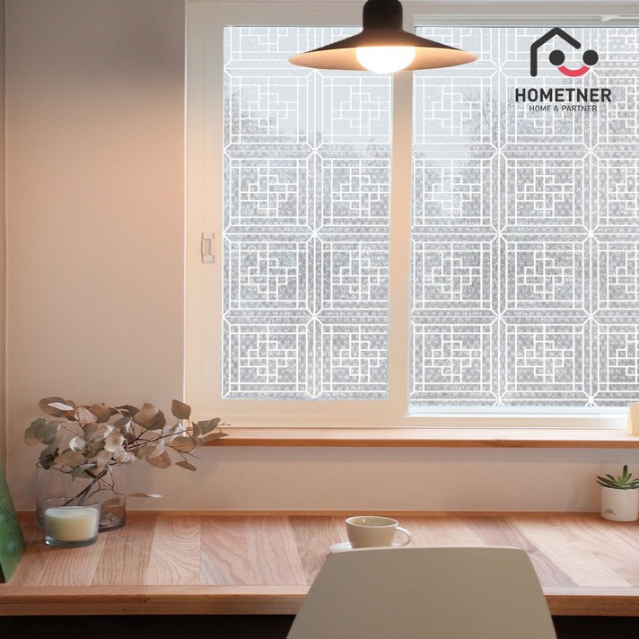 홈트너 물없이 붙이는 단열 에어캡 뽁뽁이, 점착형7중_격자한지