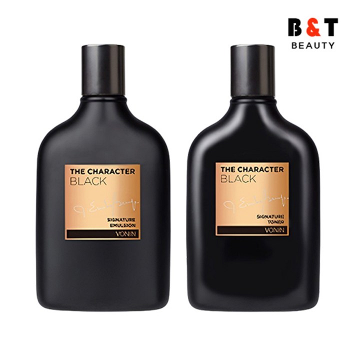 보닌 더 캐릭터 블랙 시그니처 2종 에멀전 140ml  토너 140ml, 1세트, 단품