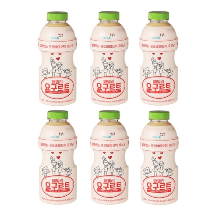 서울에프엔비 유산균 패밀리 대용량 요구르트 750ml x 6개