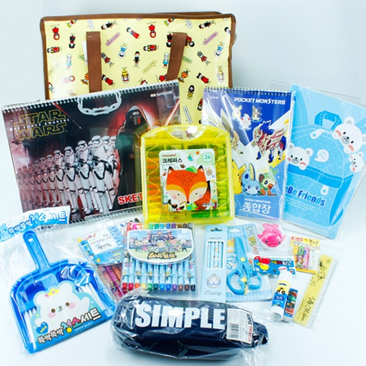 토이앤팬시 캐릭터 학용품 문구세트 새학기 초등학교 입학선물, 01.남자용문구세트