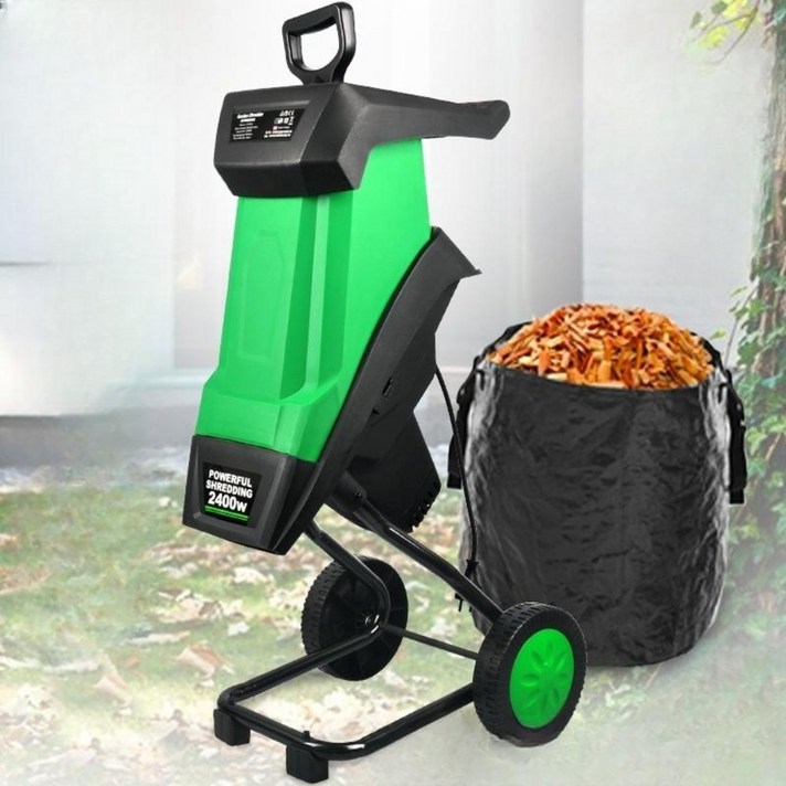 나무가지파쇄기 2400W 잔가지 낙엽 분쇄기 나무목재, 2400W 분쇄기  20미터 전선, 2400W 분쇄기+ 20미터 선