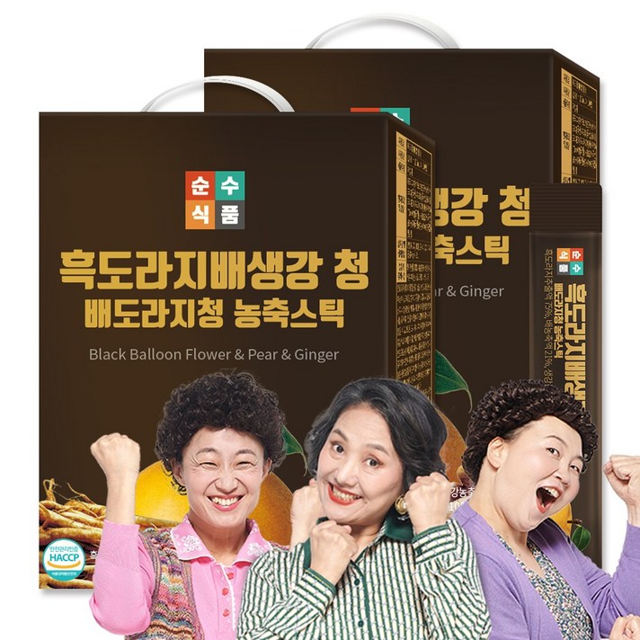 순수식품 흑도라지배생강청 스틱, 10ml, 200개