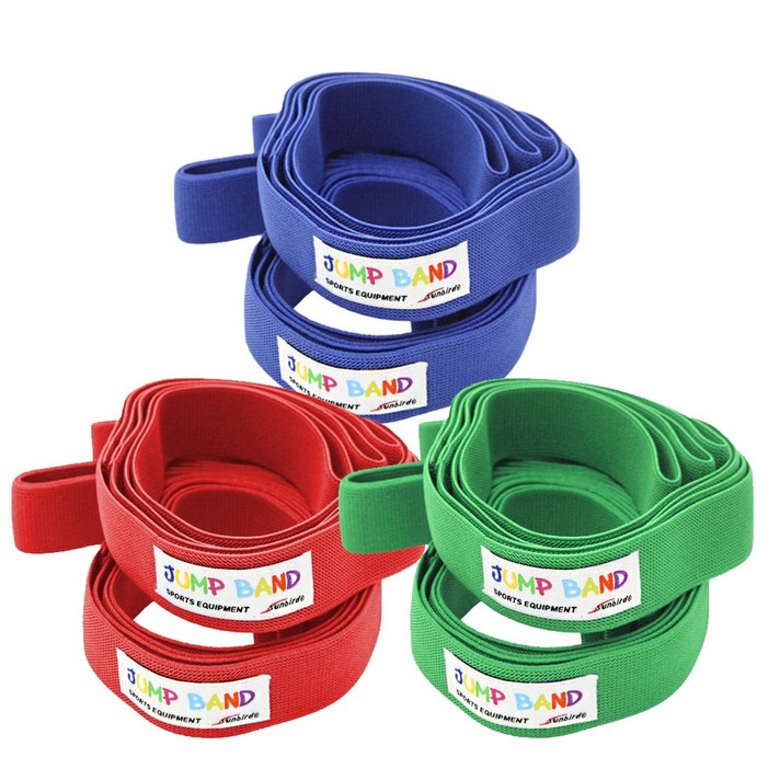 썬버드 점프밴드 학교놀이 뉴스포츠 티니클링 2개한세트, 그린