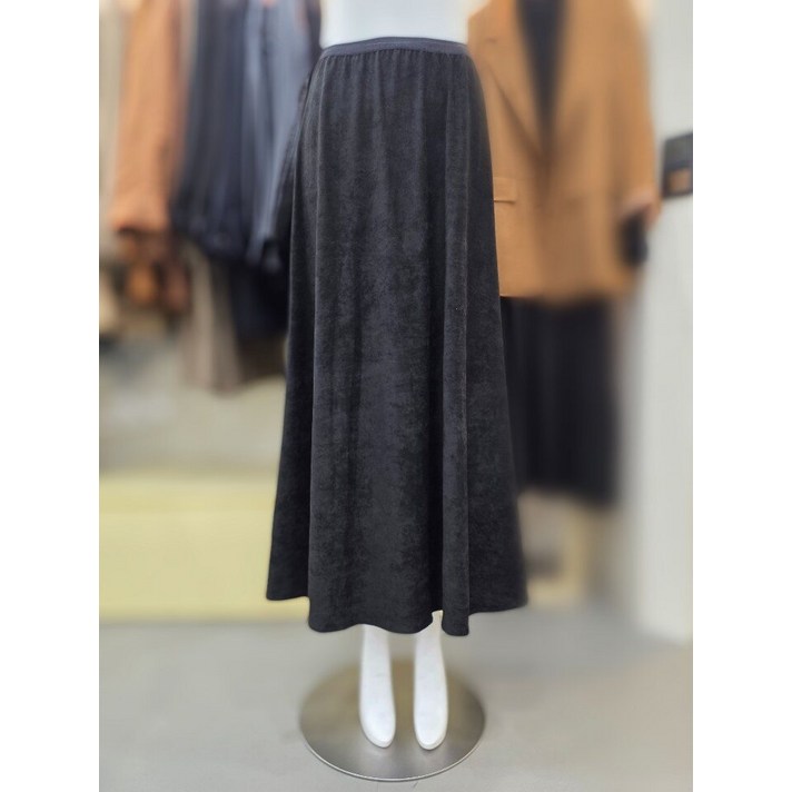 플라스틱아일랜드 스웨이드 밴딩 스커트 PR7XC3S0DJ