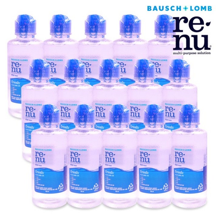 리뉴 후레쉬 렌즈 세정액, 120ml, 15개
