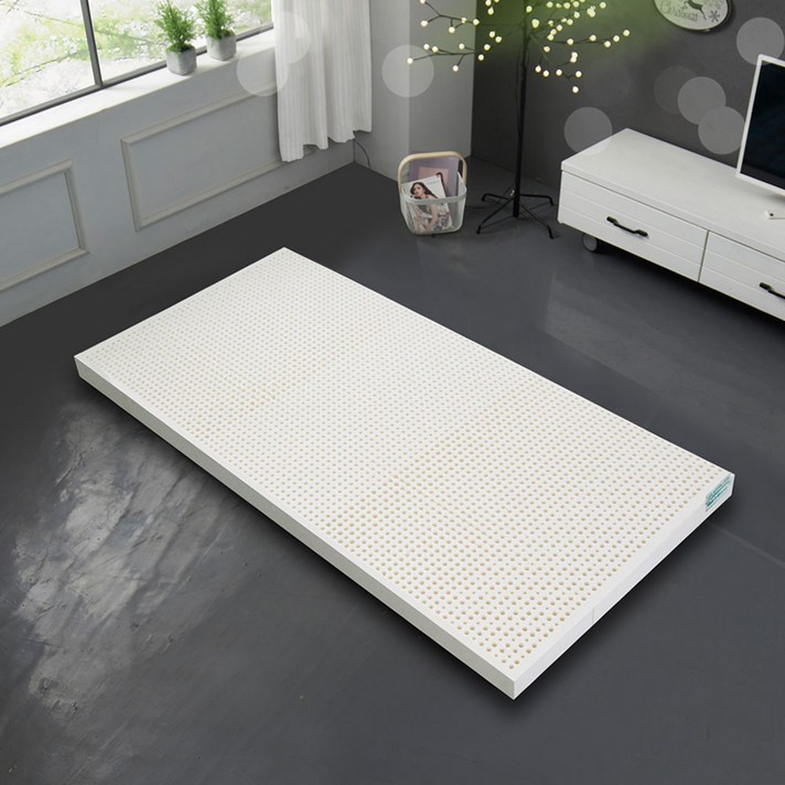  러버앳홈 천연라텍스 매트리스 토퍼 5cm 멀티싱글 싱글 슈퍼싱글 퀸 킹 + 방수속커버 증정 