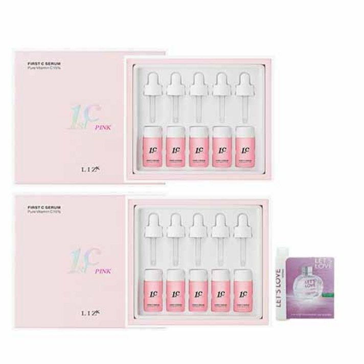  1+1 리즈케이 퍼스트씨 핑크 비타민씨 세럼 5개(향수1.2ml 사은품), 5개 