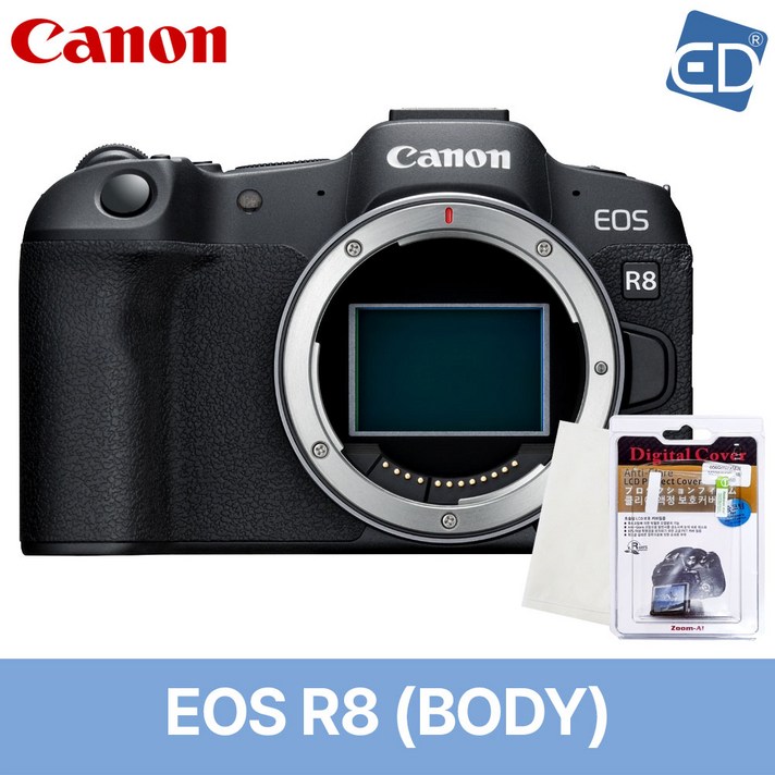  [캐논 정품] EOS R8 미러리스 카메라 (BODY) +액정필름+포켓융/ED, 01 EOS R8 /풀바디 