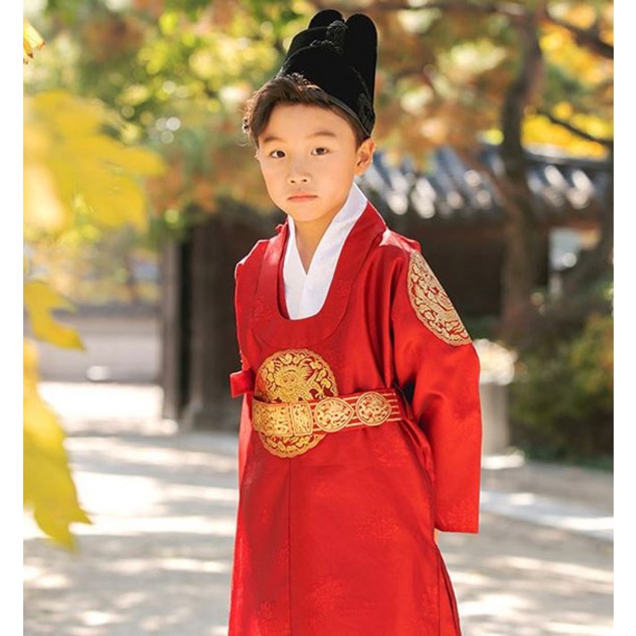 소담예인 여아 남아 유아 아동 한복 왕세자 에디션 남아한복(적색)