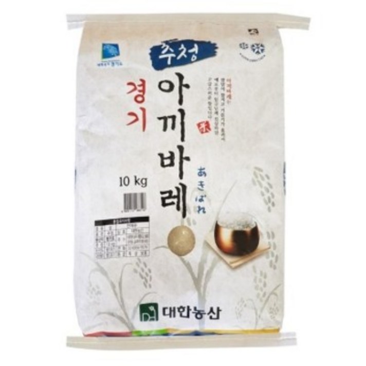 
                                                        대한농산 경기 추청 아끼바레 백미, 10kg(상등급), 1개
                                                    