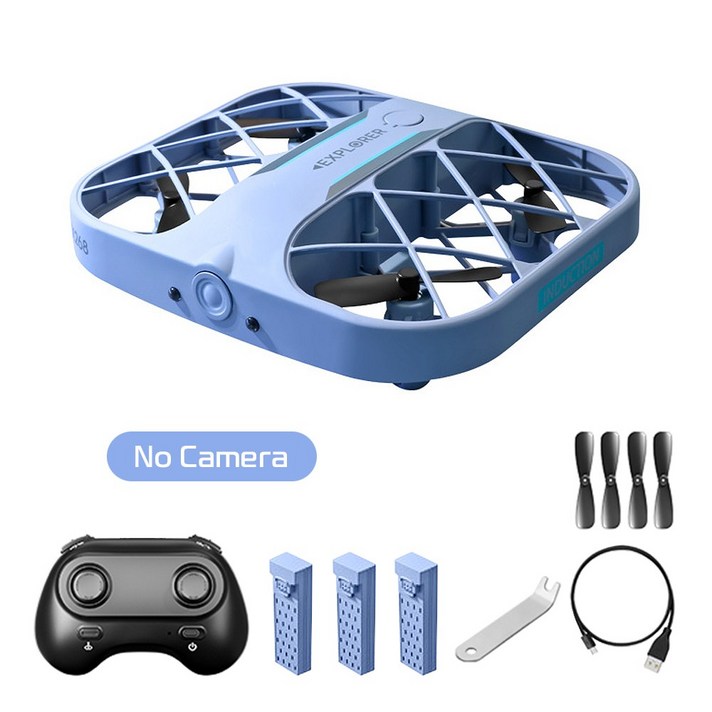  JJRC H107 포켓 사이즈 미니 드론 촬영드론 /8K 고해상 카메라/4K 고해상 카메라/스탠다드, 블루 