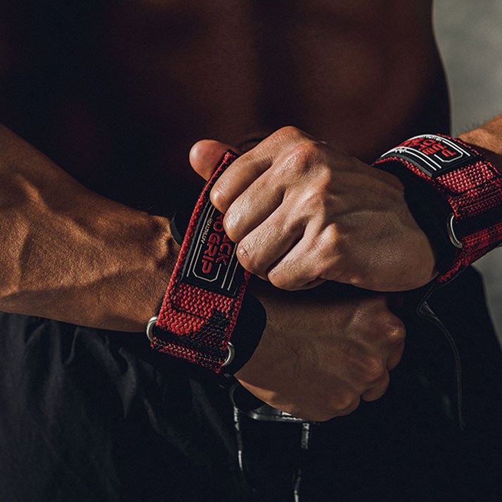 헬스럽 올인원 헬스 스트랩 프로 그립 리프팅 손목 보호대, 레드카모(RED-CAMO)