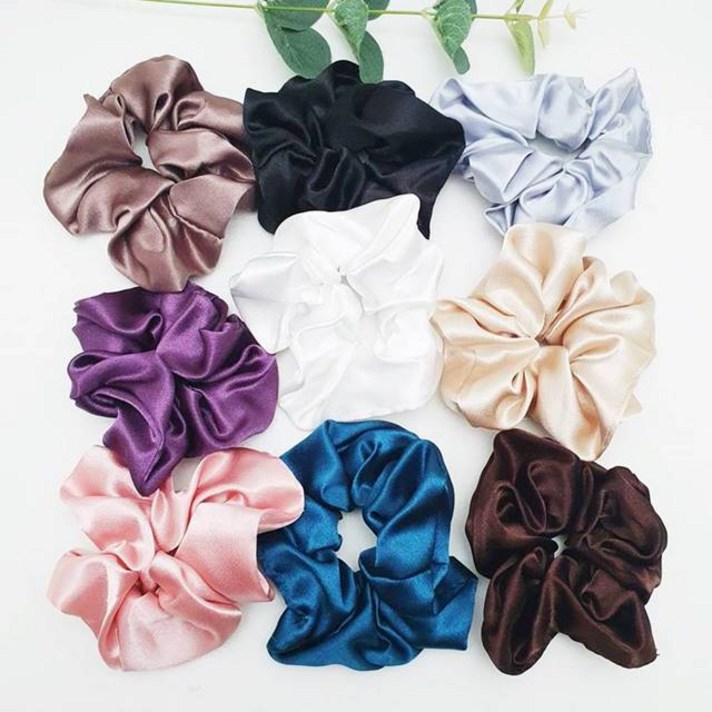 무이토린다 [1+1] 샤이 제니 새틴 곱창머리끈 곱창밴드 스크런치 2pcs set 9color