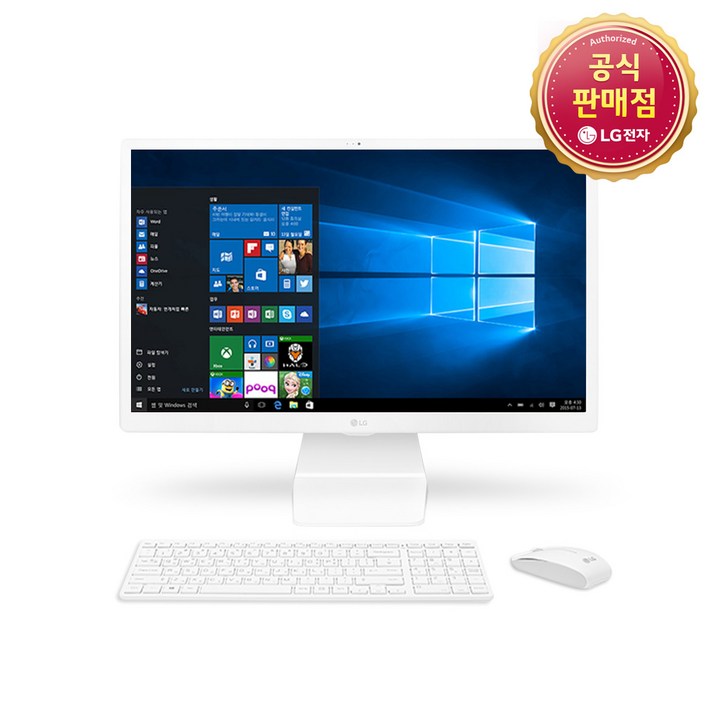 (램8GB) LG 일체형PC 24V50N-LRP1K 인텔10세대 가성비 윈도우10 Home포함 무선키보드 무선 마우스 포함, M.2 NVMe 1TB 교체+HDD500GB 추가, 32GB