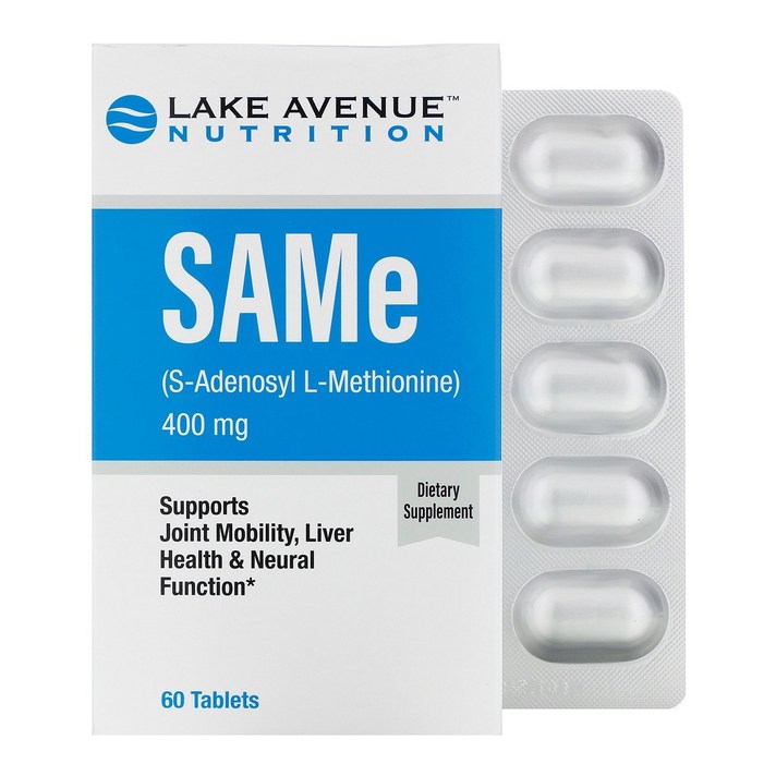 Lake Avenue Nutrition SAMe(S-아데노실 L-메티오닌) 400mg 60정