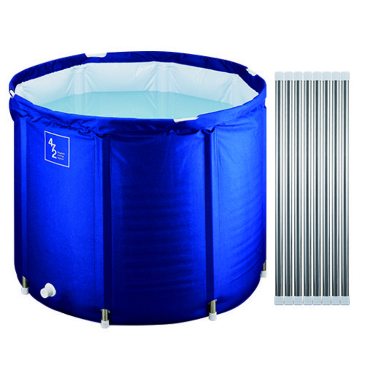 
                                                        샵472 지름 80cm 초대형 접이식 이동식 간이 욕조 욕조통 대야 반신욕조 반신욕기 전신 초대형 스테인레스 봉, 블루, 1개
                                                    