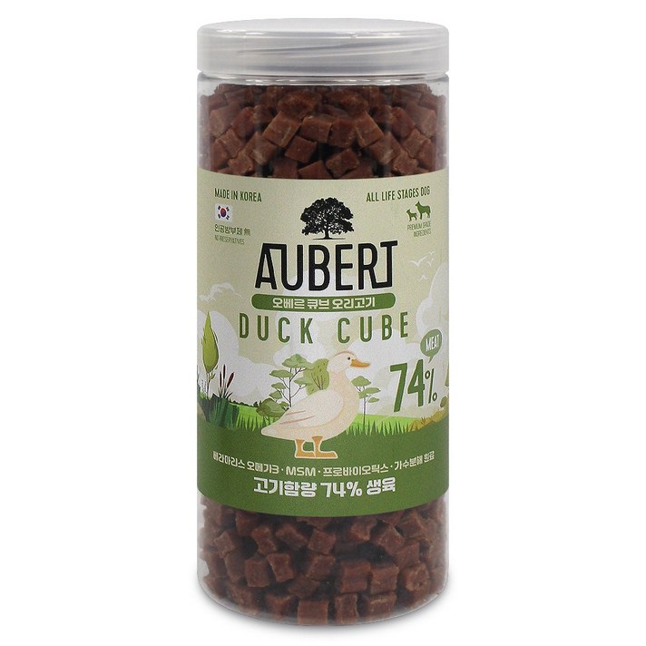 오베르 가수분해 강아지 수제간식, 1개, 1kg, 오리고기