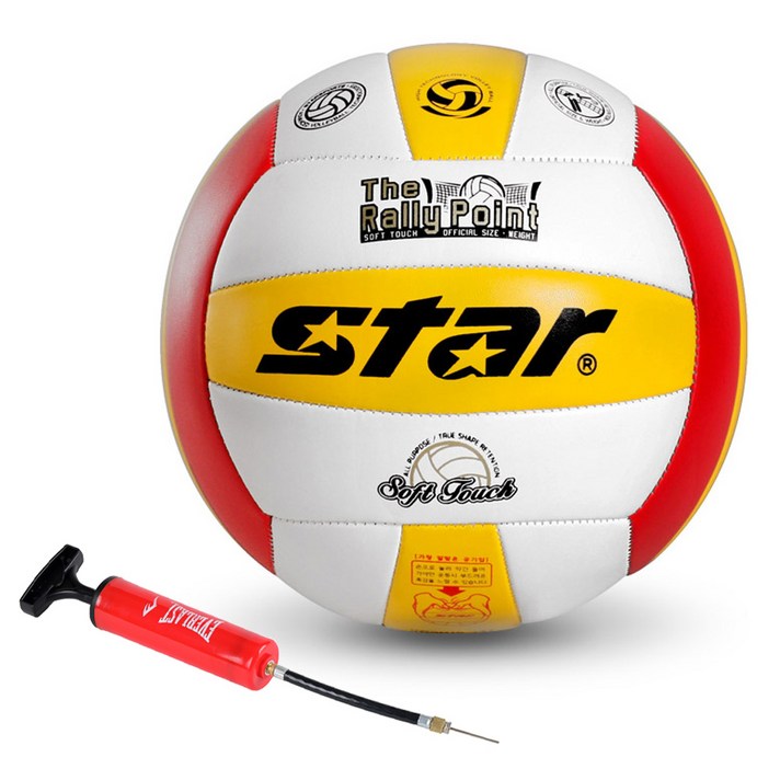 스타 더 랠리포인트 훈련용 시합용 칼라 배구공 5호 