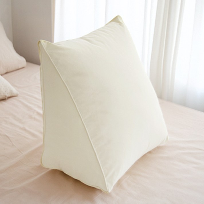 쿠션이야기 오래가는 삼각 등쿠션, 아이보리