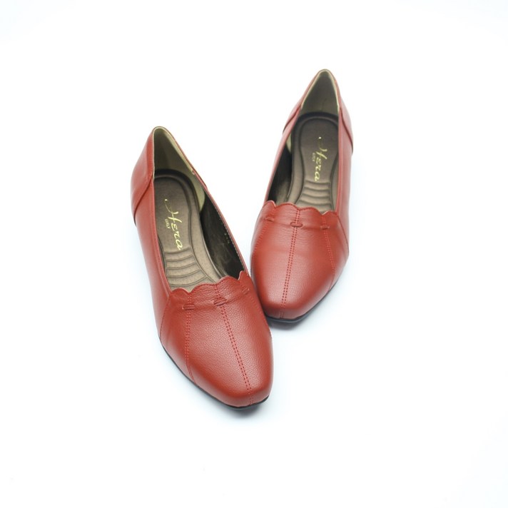 국내제작 수제화 가죽 중년여성 정장 단화 50대 엄마 신발 이중쿠션 플랫 H179