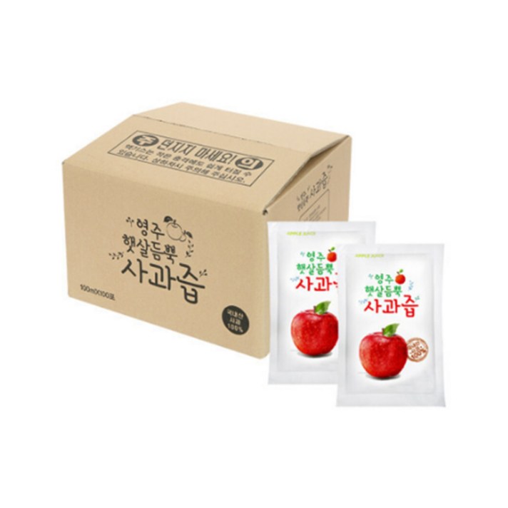 해인 영주 햇살듬뿍 사과즙 100포, 100ml, 100개