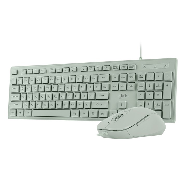 지클릭커 지클릭커 OFFICEPRO GMK300 저소음 키보드 마우스 세트 그린, 그린, 지클릭커 OFFICEPRO GMK300 그린, 일반형