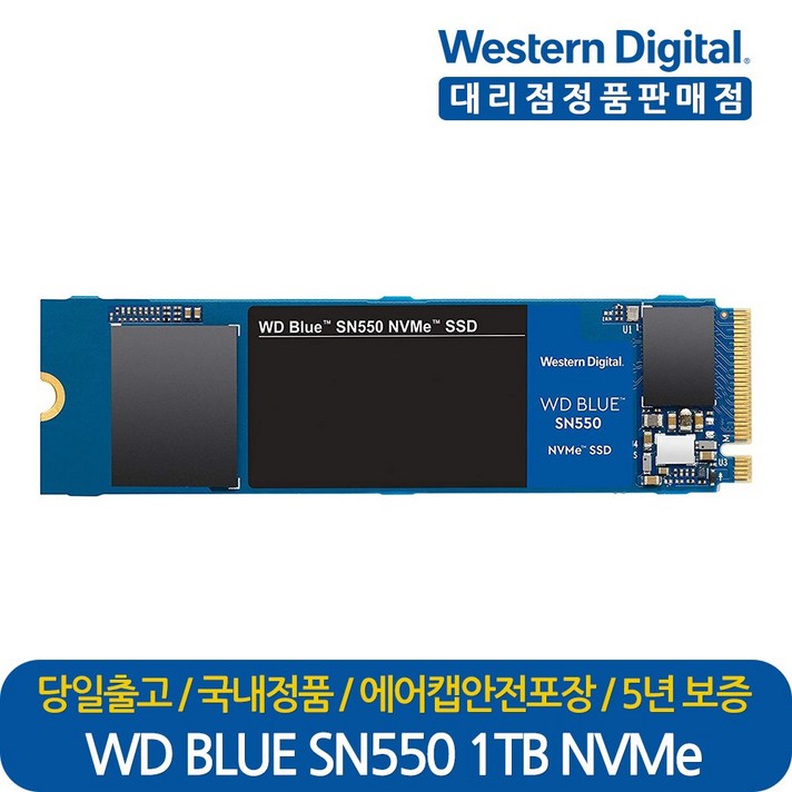 웨스턴디지털 정품 WD Blue SN550 M.2 NVMe 1TB