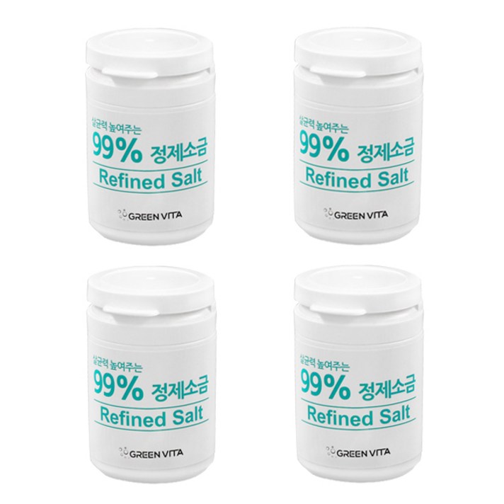 살균력 99.9% 그린비타 국산 정제소금 4개입