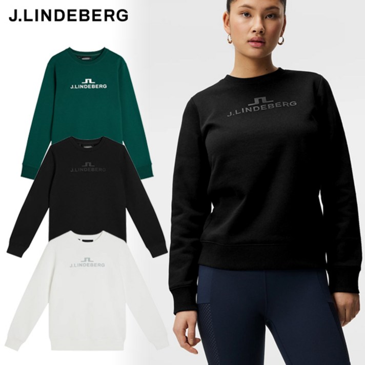 [J.LINDEBERG] 여성맨투맨 / 제이린드버그 골프웨어 알파 크루넥 / AWJS07675 0000 9999 M374