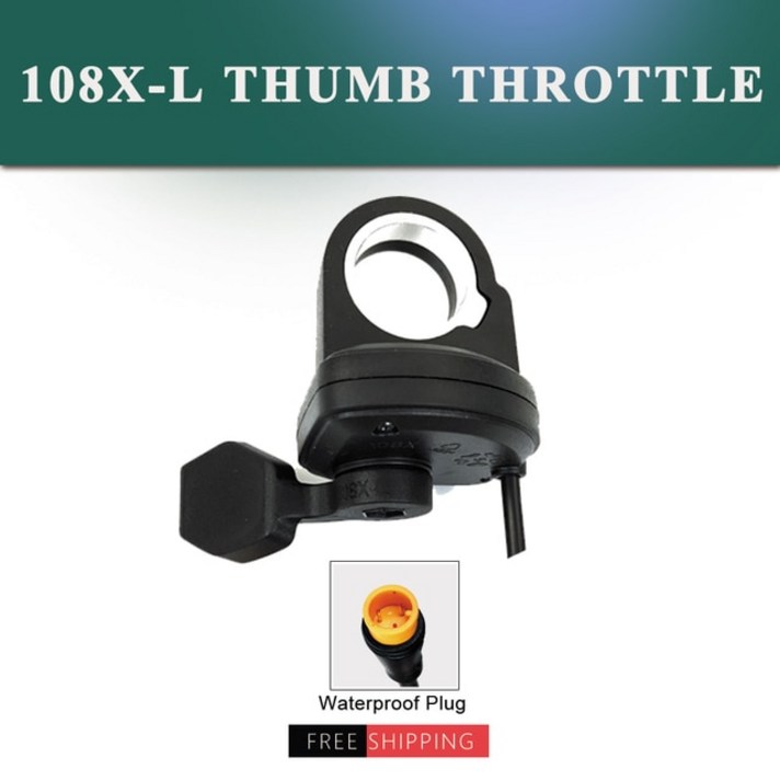 Ebike WUXING Thumb Throttle 21X/130X/108X/20X/76X 전기 자전거 변환 키트 용 왼쪽/오른손 가속기, 12.108X-L WP, 1개