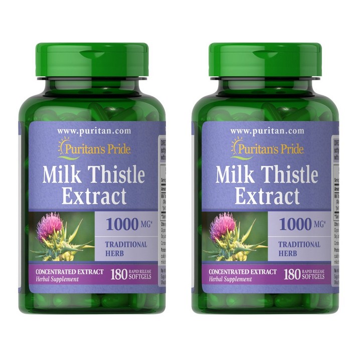  퓨리탄 프라이드 밀크씨슬 1000mg 180정 x 2병, 2개, 180개 