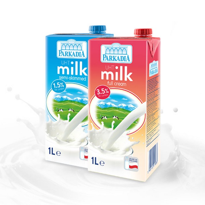 파르카디아 저지방 멸균우유, 1L, 12개