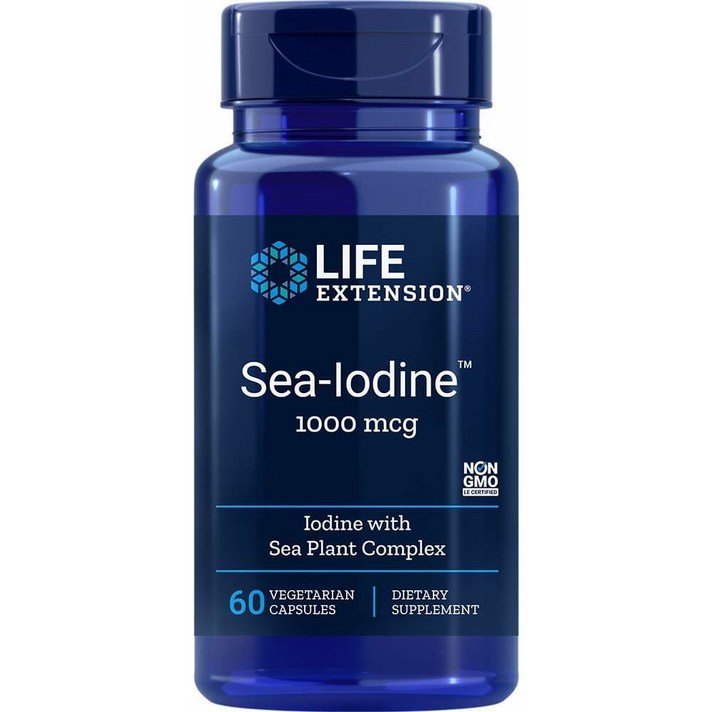 라이프익스텐션 Sea-Iodine 바다 아이오딘 요오드 1000mcg 베지캡 60정 2팩, 2개