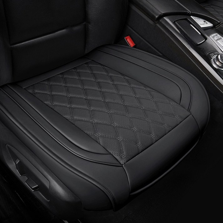 만원으로새차처럼 차량용시트커버 자동차 차시트 운전석의자 가죽카바 카시트 방석 모닝 카니발 쏘렌토 스포티지, 리치블랙, 1개