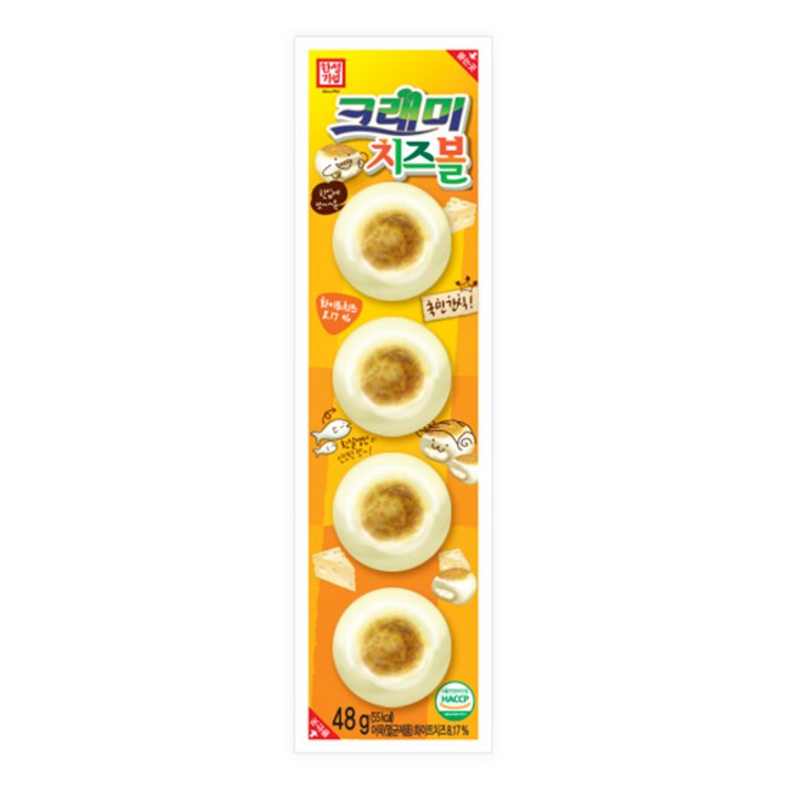 [한성] 크래미 몬스터크랩 142g 치즈볼 48g 3종 / 5개, 치즈볼 48g 5개