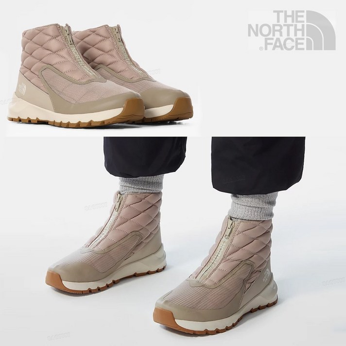 노스페이스 써모볼 집업 화이트 앵클 방한 패딩 부츠