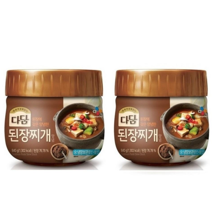 cj제일제당 다담된장찌개전용840gx2개, 840g, 1세트