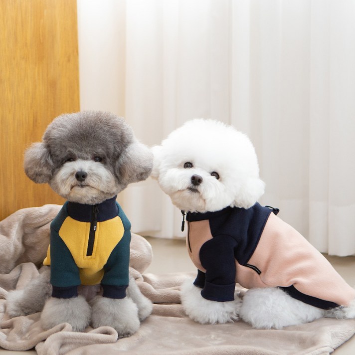 펫츠랜드반려동물 하프 집업 아노락, 인디고핑크